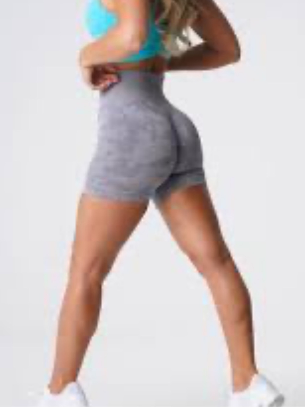 Nvgtn High-Waist Grey Camo bike Shorts